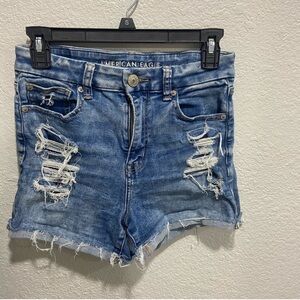 American Eagle Outfitters Distressed Blue Jean Shorts